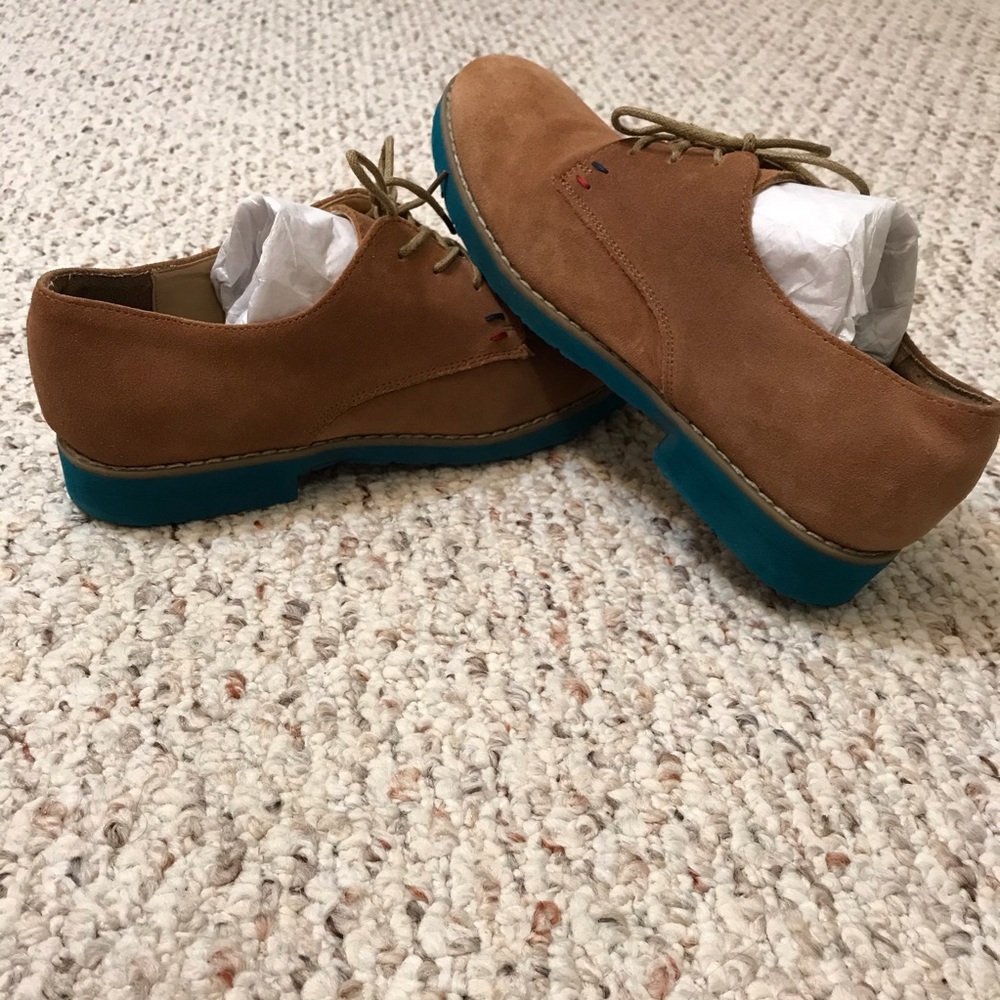 FINAL PRICE Tommy Hilfiger Suede Teal Oxfords